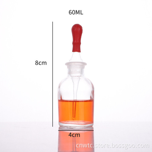High Borosilicate Glass Dropper Bottles in Various Sizes: 30ml, 60ml, and 125ml Reagent Bottles with Droppers